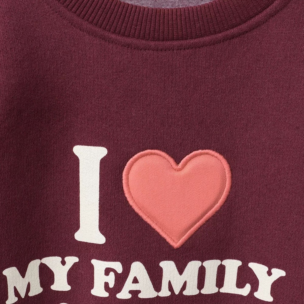 Zara Burgundy Kids Sweater with Heart Design - Picture 3 of 5